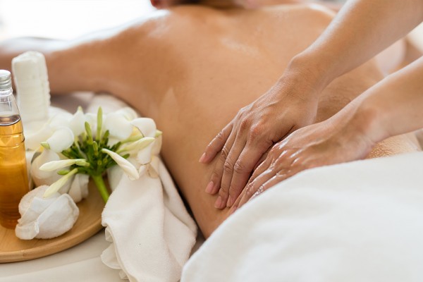 Womans back - massage